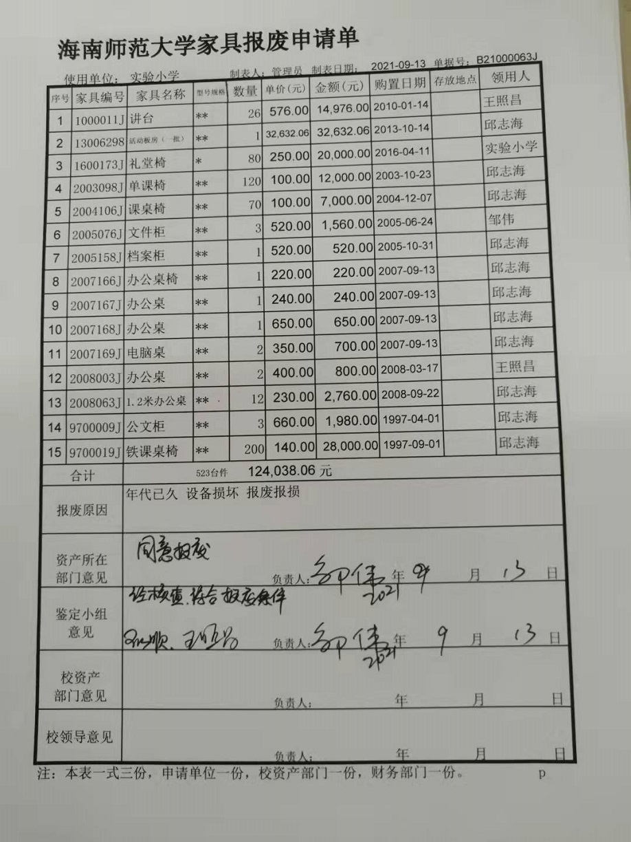 av女优
固定资产处置签批单